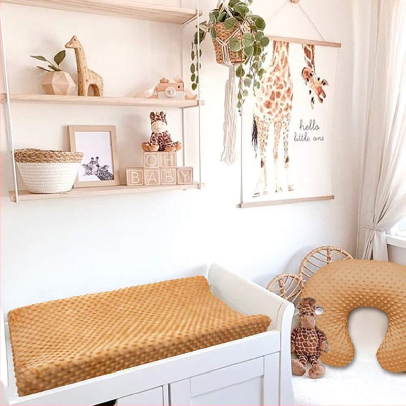 Tarpvalstybinė kūdikio „Doudou“ aksominė laktacijos pagalvė, pagalvės keitimo stalo keitimo užvalkalas, dviejų dalių kūdikio rinkinys, nuimamas ir skalbiamas medžiaginis užvalkalas