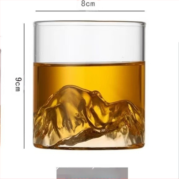 Kõrge boorsilikaatklaasist mägedele vaatamise tass, punase veini klaas, viski teetass, kvaliteetne majapidamise läbipaistev dekoratiivtass, kõrge temperatuurikindel tass