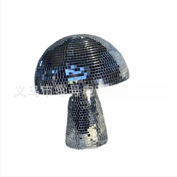 Nepriklausoma stotis CrossBorder Naujas disko kamuolys Šalmas Veidrodinis Stiklas Plytinis Disko kamuolys Šalmas Grybų