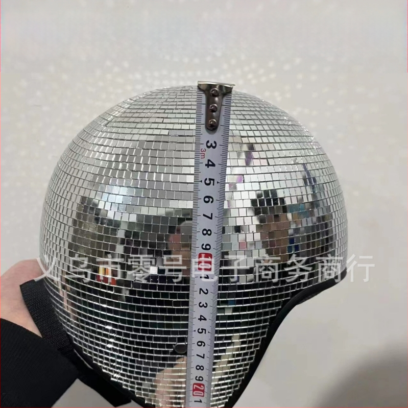 Nepriklausoma stotis CrossBorder Naujas disko kamuolys Šalmas Veidrodinis Stiklas Plytinis Disko kamuolys Šalmas Grybų