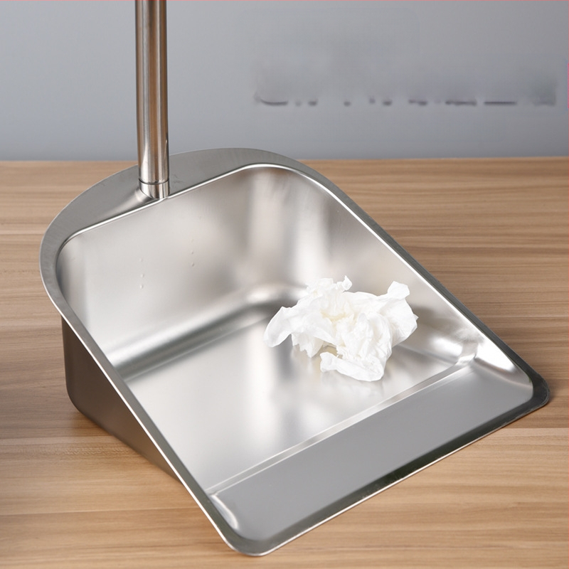 Naujas nerūdijančio plieno šiukšliadėžės sutirštintas šiukšlių kibiras buitinis lauko valymo kibiras šiukšlių kastuvas kelių valymo įrankis kibiras