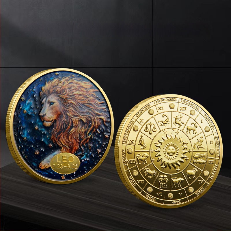 Дванадесет съзвездия възпоменателни монети външна търговия метал цветен релеф възпоменателни медали съзвездие колекция монети трансгранични доставчици