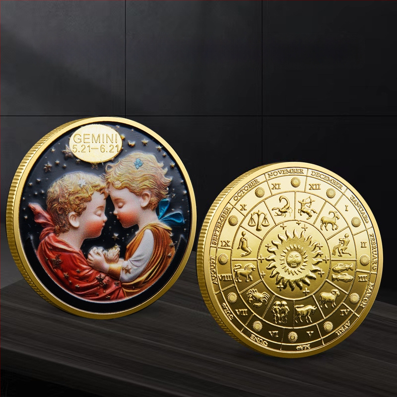 Дванадесет съзвездия възпоменателни монети външна търговия метал цветен релеф възпоменателни медали съзвездие колекция монети трансгранични доставчици