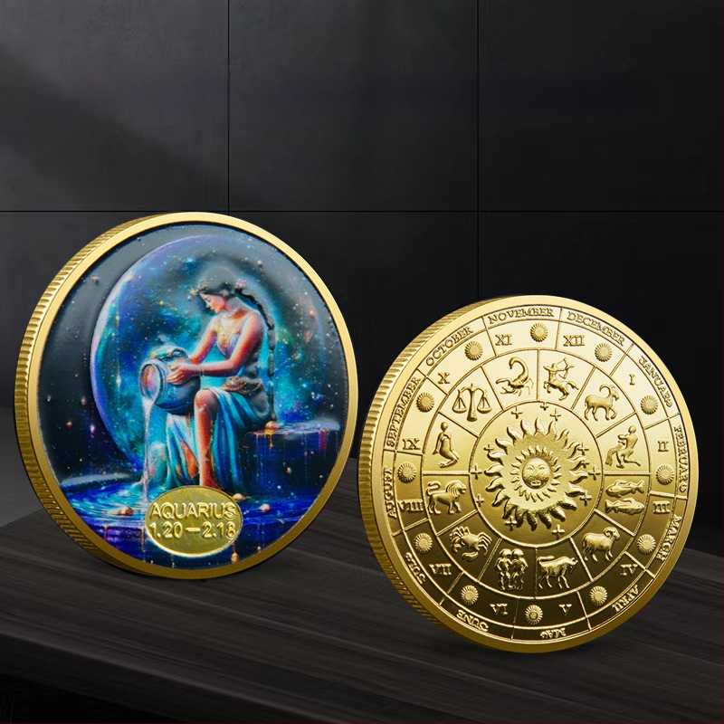 Дванадесет съзвездия възпоменателни монети външна търговия метал цветен релеф възпоменателни медали съзвездие колекция монети трансгранични доставчици