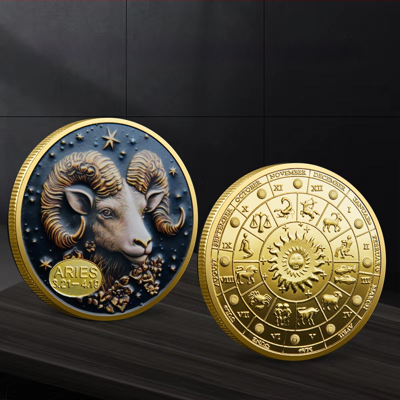 Дванадесет съзвездия възпоменателни монети външна търговия метал цветен релеф възпоменателни медали съзвездие колекция монети трансгранични доставчици