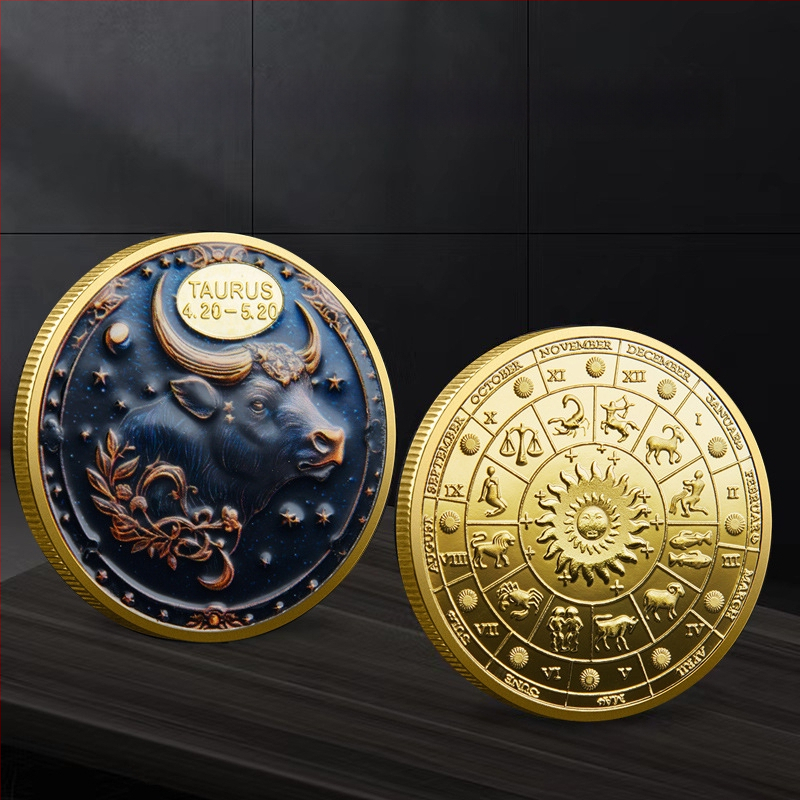 Дванадесет съзвездия възпоменателни монети външна търговия метал цветен релеф възпоменателни медали съзвездие колекция монети трансгранични доставчици