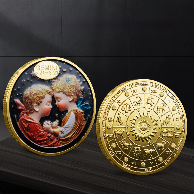 Дванадесет съзвездия възпоменателни монети външна търговия метал цветен релеф възпоменателни медали съзвездие колекция монети трансгранични доставчици