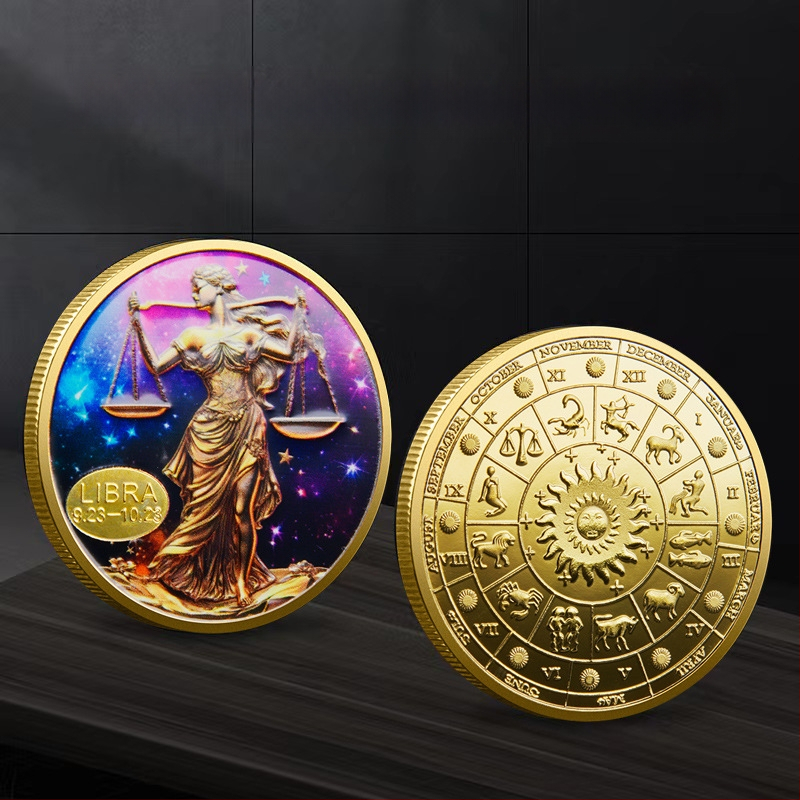 Дванадесет съзвездия възпоменателни монети външна търговия метал цветен релеф възпоменателни медали съзвездие колекция монети трансгранични доставчици