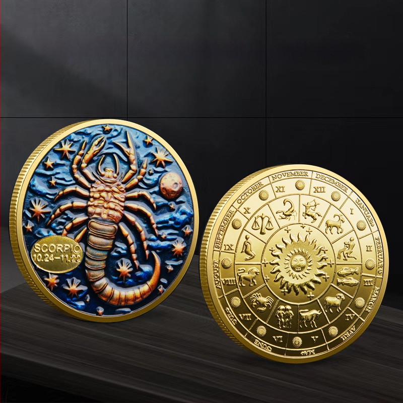 Дванадесет съзвездия възпоменателни монети външна търговия метал цветен релеф възпоменателни медали съзвездие колекция монети трансгранични доставчици