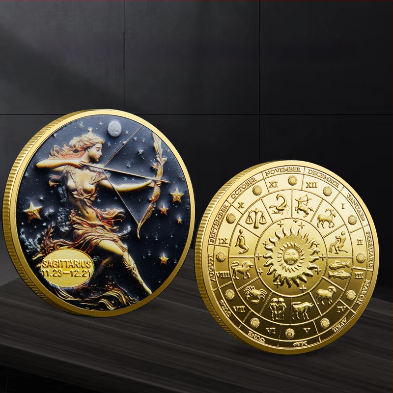 Дванадесет съзвездия възпоменателни монети външна търговия метал цветен релеф възпоменателни медали съзвездие колекция монети трансгранични доставчици
