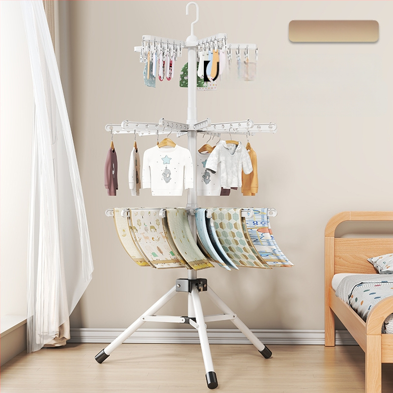 Beebikuivatusrest, põrandatüüpi kokkupandav, beebi spetsiaalne multifunktsionaalne kuivatusrest, mähkmekuivatusrest, rõdukuivatusrest