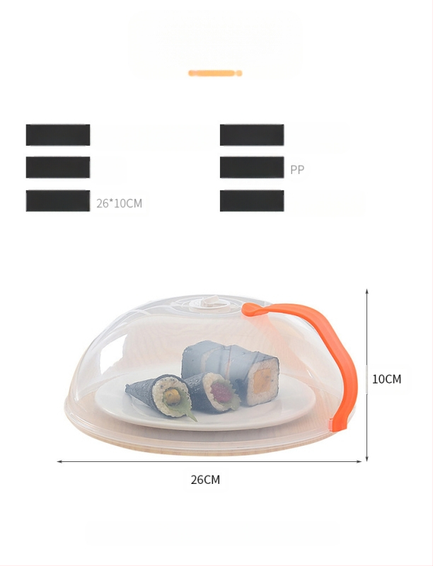 Mikrolaineahju õlikindel kate käepidemega, pritsmekindel ja kõrge temperatuurikindel toidukvaliteediga värske kate, spetsiaalne läbipaistev kuuma nõude kate kütmiseks