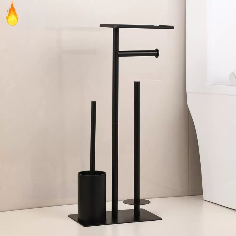 Tarpvalstybinis tualetinio popieriaus laikiklis su tualetinio popieriaus laikymo lentynėle, skirta tualetiniam šepetėliui, ritininio popieriaus laikikliu, skirtas užsienio prekybai