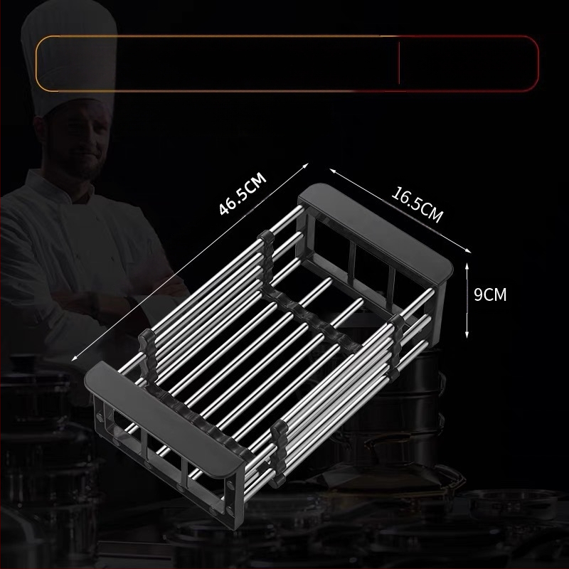 Gamykloje tiesiogiai ištraukiamas virtuvės kriauklės išleidimo krepšelis iš nerūdijančio plieno sutirštintas daržovių baseino išleidimo stovas išleidimo dubeniui