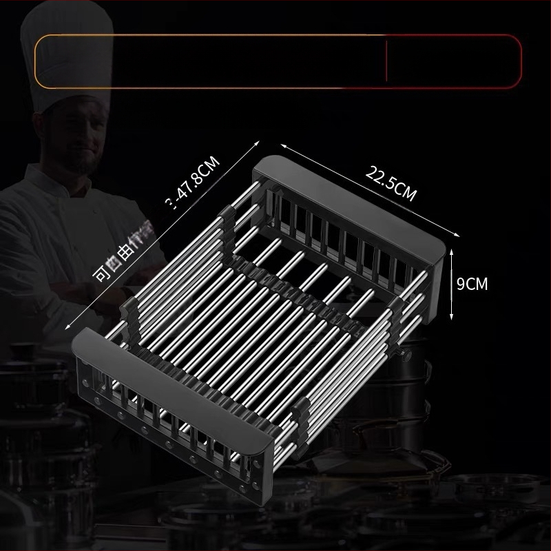 Gamykloje tiesiogiai ištraukiamas virtuvės kriauklės išleidimo krepšelis iš nerūdijančio plieno sutirštintas daržovių baseino išleidimo stovas išleidimo dubeniui