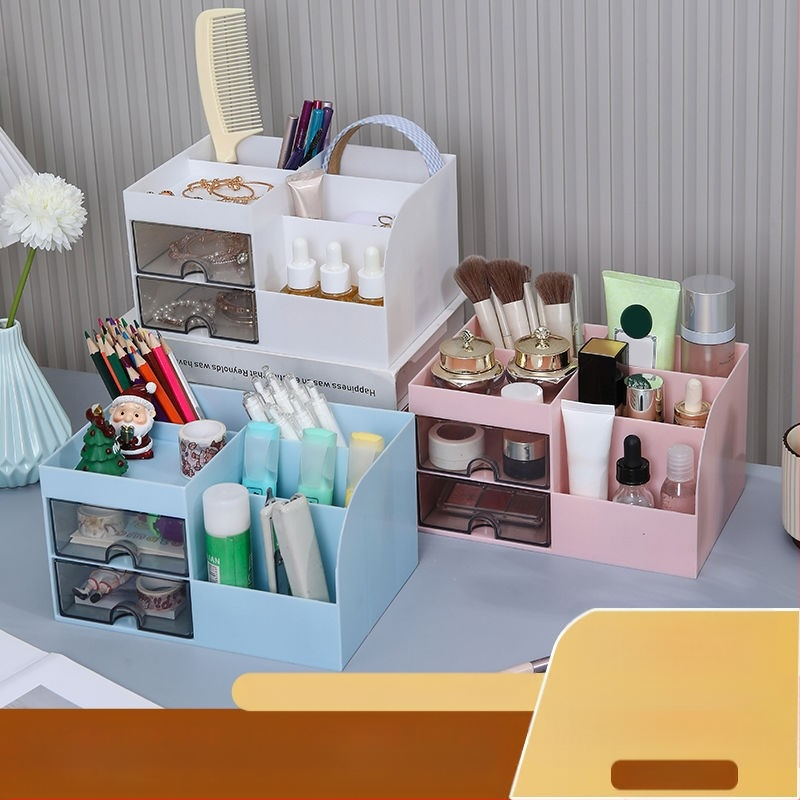 Τύπος συρταριού γραφείου Κουτί αποθήκευσης χαρτικών Κουτί οργάνωσης καλλυντικών Διαχωριστικό κουτί μεγάλης χωρητικότητας Πολυλειτουργικό στυλό φοιτητή Απλό