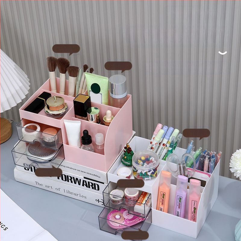 Τύπος συρταριού γραφείου Κουτί αποθήκευσης χαρτικών Κουτί οργάνωσης καλλυντικών Διαχωριστικό κουτί μεγάλης χωρητικότητας Πολυλειτουργικό στυλό φοιτητή Απλό