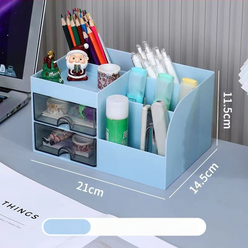 Τύπος συρταριού γραφείου Κουτί αποθήκευσης χαρτικών Κουτί οργάνωσης καλλυντικών Διαχωριστικό κουτί μεγάλης χωρητικότητας Πολυλειτουργικό στυλό φοιτητή Απλό