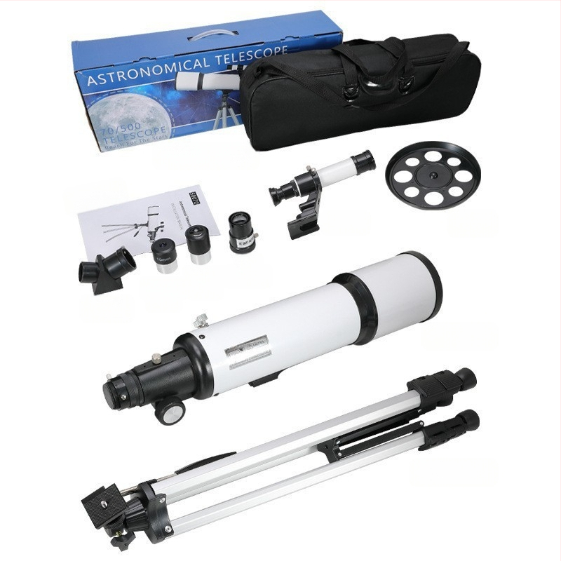 Profesionalus tarpvalstybinis astronominis teleskopas, skirtas žvaigždžių stebėjimui, 70500 astronominis teleskopas, skirtas giliosios erdvės pradinio lygio didelio galingumo studentų kuprinė.