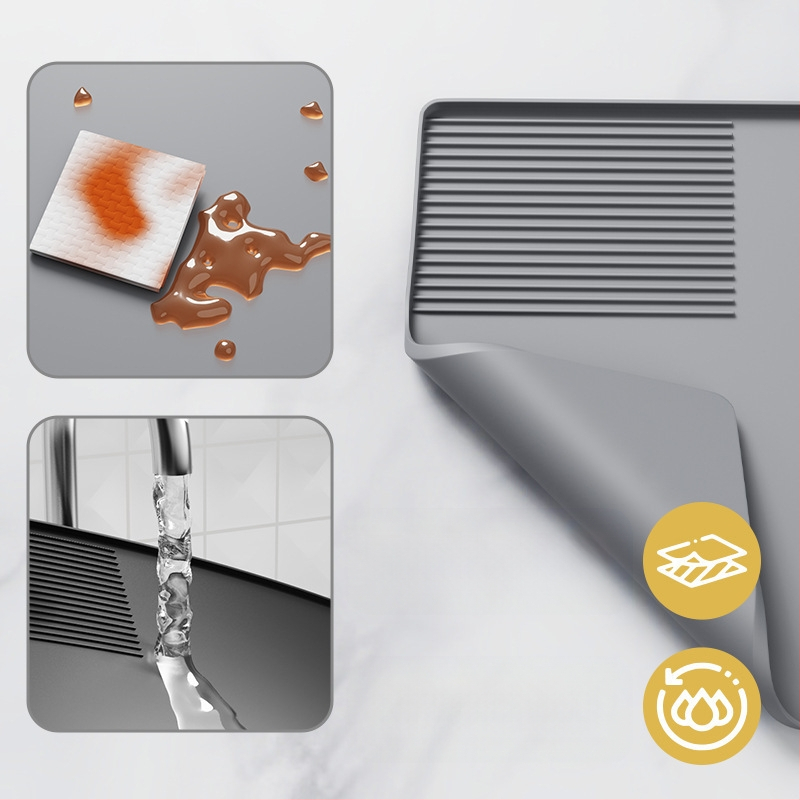 „Amazon Explosions“ kavos aparato silikoninis padėklo padėklo baro išleidimo kilimėlis kavos miltelių apsauginis kilimėlis valgomojo stalo izoliacija