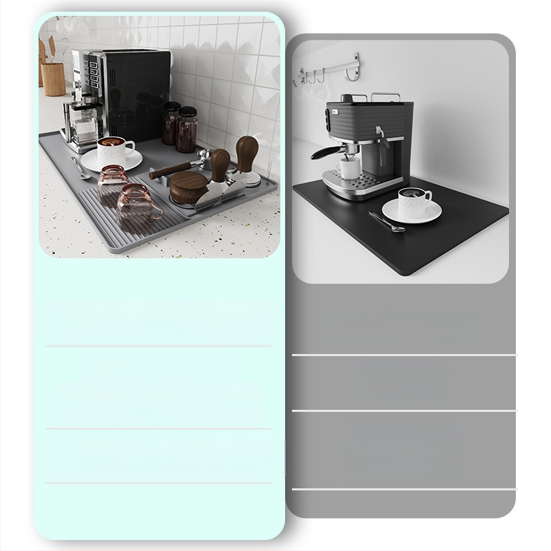 „Amazon Explosions“ kavos aparato silikoninis padėklo padėklo baro išleidimo kilimėlis kavos miltelių apsauginis kilimėlis valgomojo stalo izoliacija