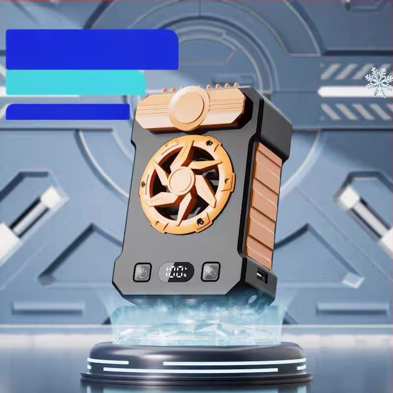 Lauko statybvietės pakabinamas juosmens ventiliatorius su USB įkrovimu ir greitojo pristatymo motociklininku, pakabinamas ant kaklo ir įkraunamas lobių ventiliatorius