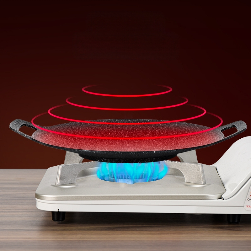 Kamperska roštilj tava za kućno indukcijsko kuhalo, roštilj tava u korejskom stilu, vanjski kasetni štednjak posebna roštilj tava, prijenosna roštilj tava