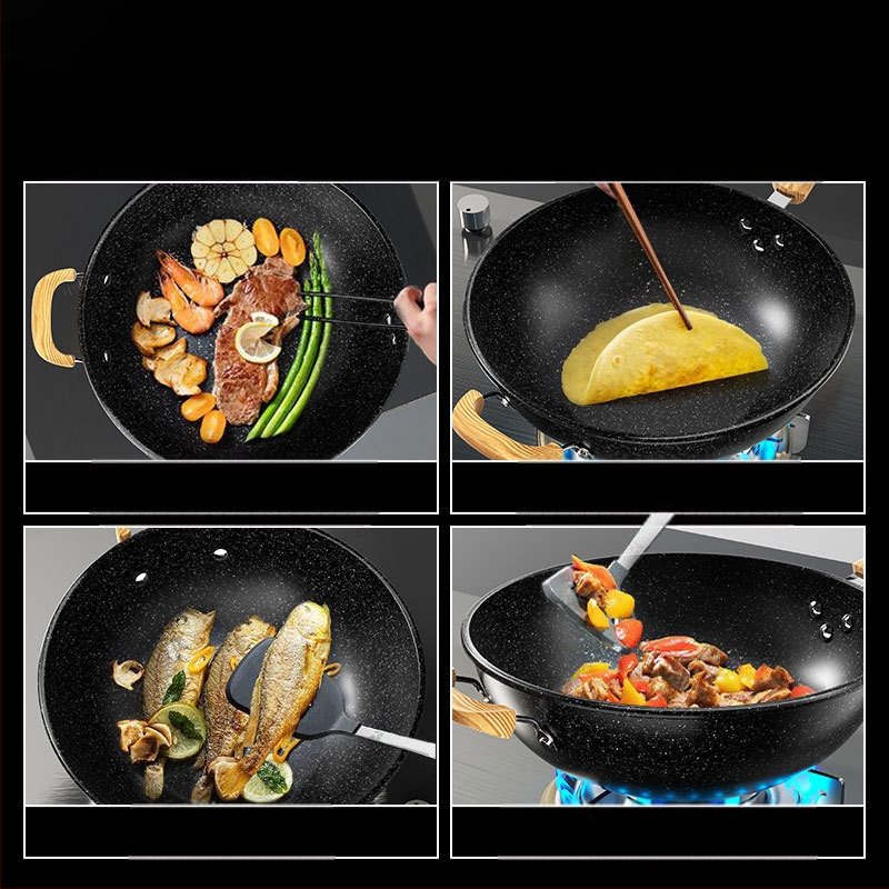 Maifanite mittenakkuva panni majapidamises wok-wok-wok-raud-pann induktsioonpliit sobib pannile spetsiaalne gaasipliidi jaoks