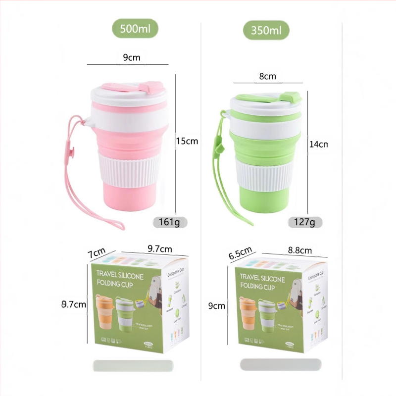 Kaasaskantav silikoonist kokkupandav veekruus, õues kasutatav matkakruus, mahlakruus, kontorikohvikruus, teleskoopkruus, suuveekruus