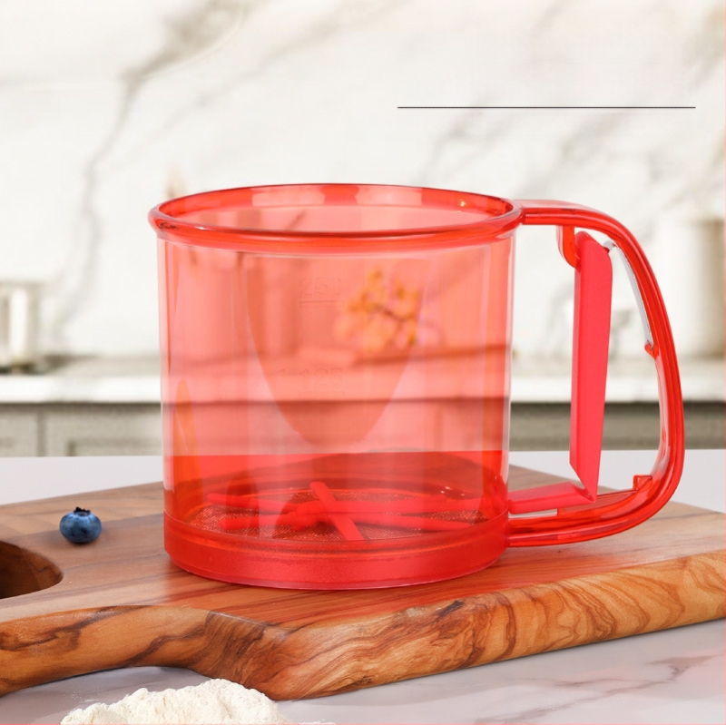 sandėlyje rankinis pusiau automatinis miltų sietas buitinis sijotuvas sijotuvas sijotuvas kepimo įrankis nuotėkis