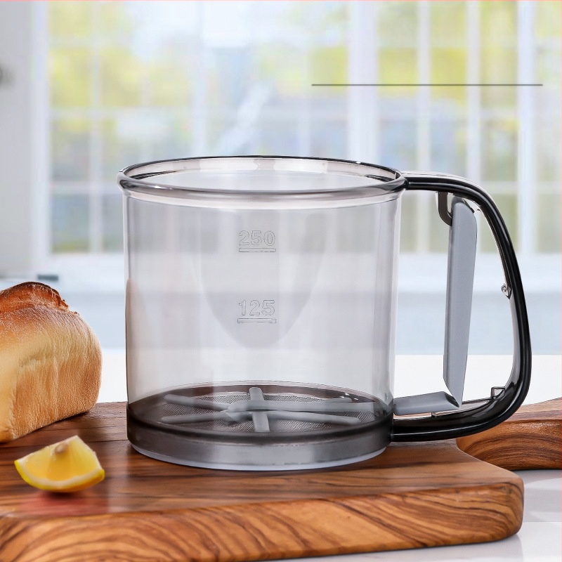 sandėlyje rankinis pusiau automatinis miltų sietas buitinis sijotuvas sijotuvas sijotuvas kepimo įrankis nuotėkis