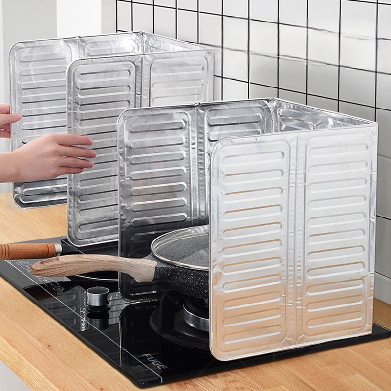 Virtuvės alyvos pertvaros aliuminio folijos eksportas Japoniškas ugniai atsparus lipdukas virtuvės viryklei, atsparus alyvai, purslų alyvos pertvara