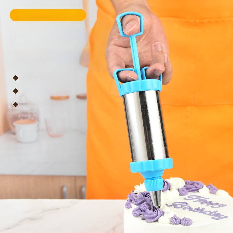 Kaunistuspüstol Küpsetusriistad 4-peaga kaunistamisotsik Koorekaabits 6-osaline komplekt Kooreküpsise pigistatav