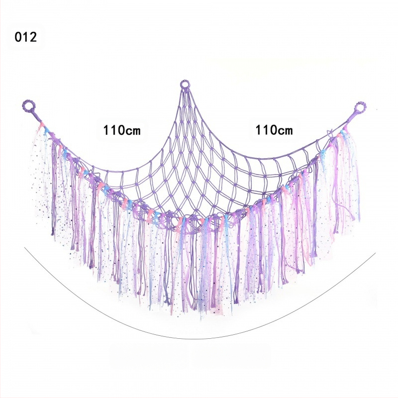 Мрежа за съхранение на кукли в ъгъла, триъгълна люлка, хамак, мрежа с джоб, ръчно тъкано памучно въже, декорация за стената