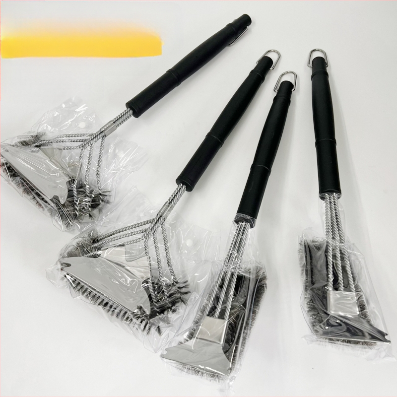 BBQ grila tīrīšanas birste, stiepļu birste, netīrumu noņemšanas grila tīkla tīrīšanas birste, stiepļu bumbiņu grila tīrīšanas rīks