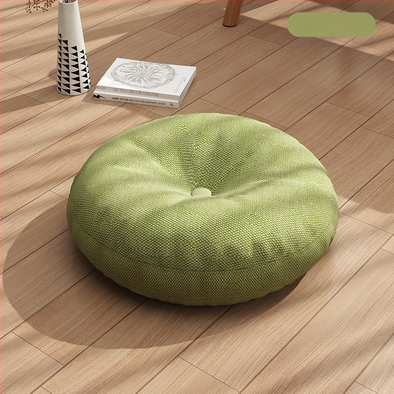 Linane futonipadi, paksendatud ümmargune kangas, rõdu, Jaapani stiilis tatamipadi, laheaknaga joogapõrandapadi