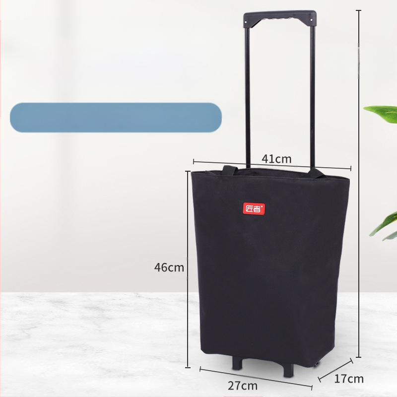 Ratastega ostukäru kott supermarketi toidukaupade ostukäru kott riidest kott ostukäru kaasaskantav suure mahutavusega ostukäru piiriülene