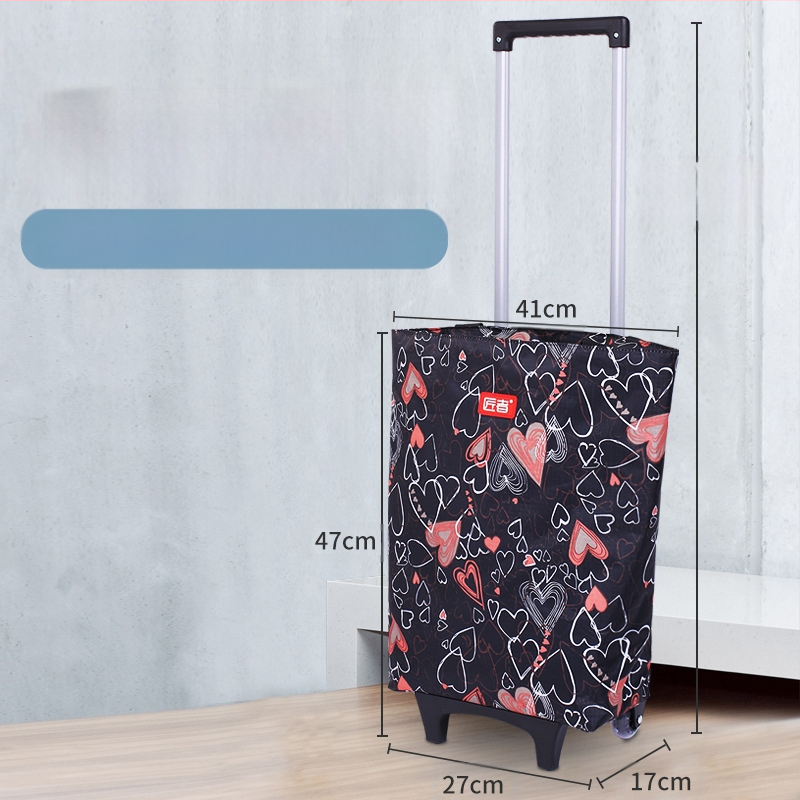 Ratastega ostukäru kott supermarketi toidukaupade ostukäru kott riidest kott ostukäru kaasaskantav suure mahutavusega ostukäru piiriülene