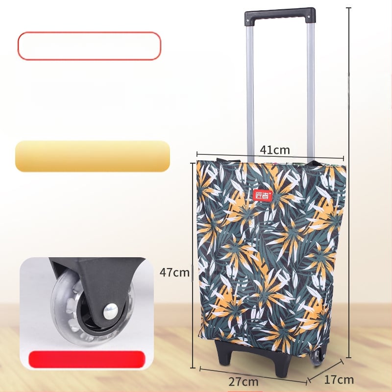 Ratastega ostukäru kott supermarketi toidukaupade ostukäru kott riidest kott ostukäru kaasaskantav suure mahutavusega ostukäru piiriülene