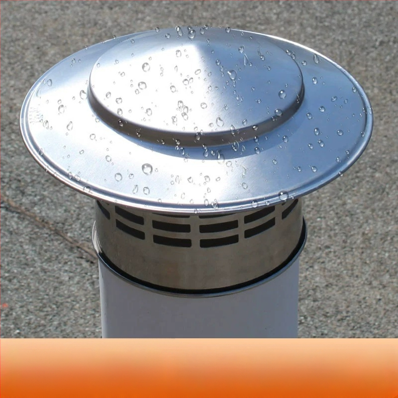 Poklopac za krovnu ispušnu cijev, kapa od nehrđajućeg čelika za kišu, otporna na ptice i miševe, PVC ispušni otvor, prozračna kapa za dimnjak, kišobran
