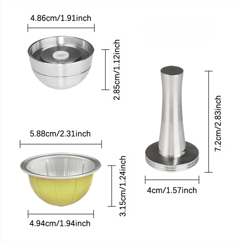 Suderinama su „Nespresso Vertuo“ nerūdijančio plieno kavos kapsule. „Pasidaryk pats“ perdirbamas kavos kapsulės korpusas.