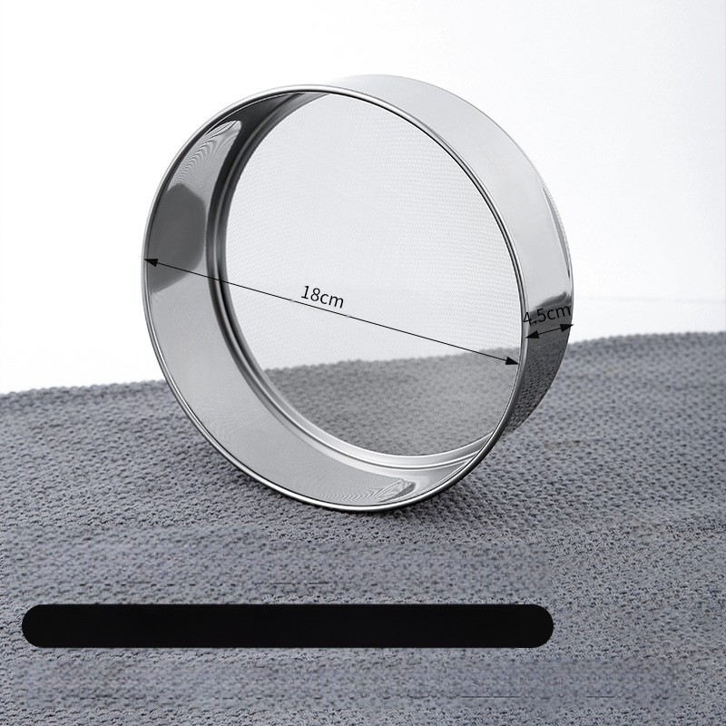 Naujas itin smulkus rankinis pusiau automatinis sijotuvas miltams, buitinis filtro sietelis, kepimo įrankio miltelių nuotėkio sietelis