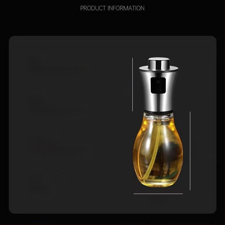 304 nerūdijančio plieno stiklinis aliejaus purškimo butelis kepsninės kepimo aliejaus kontrolės puodas virtuvėje pneumatinis purškimo butelis aliejaus purškimo puodas