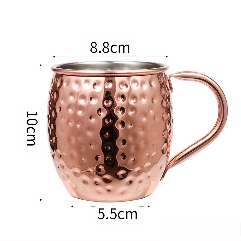 Διασυνοριακή Προμήθεια Κούπας Moscow Mule Κούπα Moscow Mule με Επιχρωμιωμένο Χάλκινο Κύπελλο Hammer Dot Κύπελλο Κοκτέιλ σε Σχήμα Γυμνού