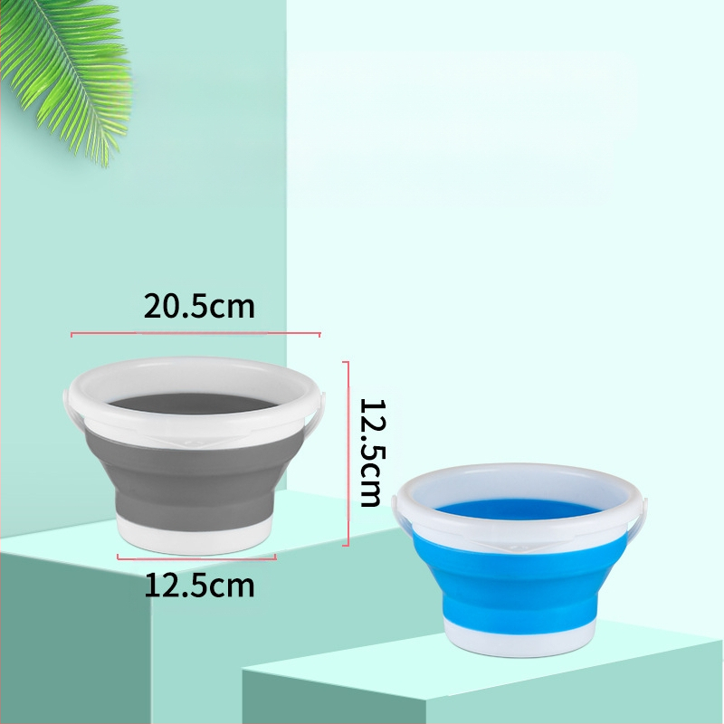 Sulankstomas kibiras Nešiojamas silikoninis sulankstomas kibiras Lauko žvejyba Automobilių plovimas Plastikinis Namų ruošos valymas Nešiojamas kibiras