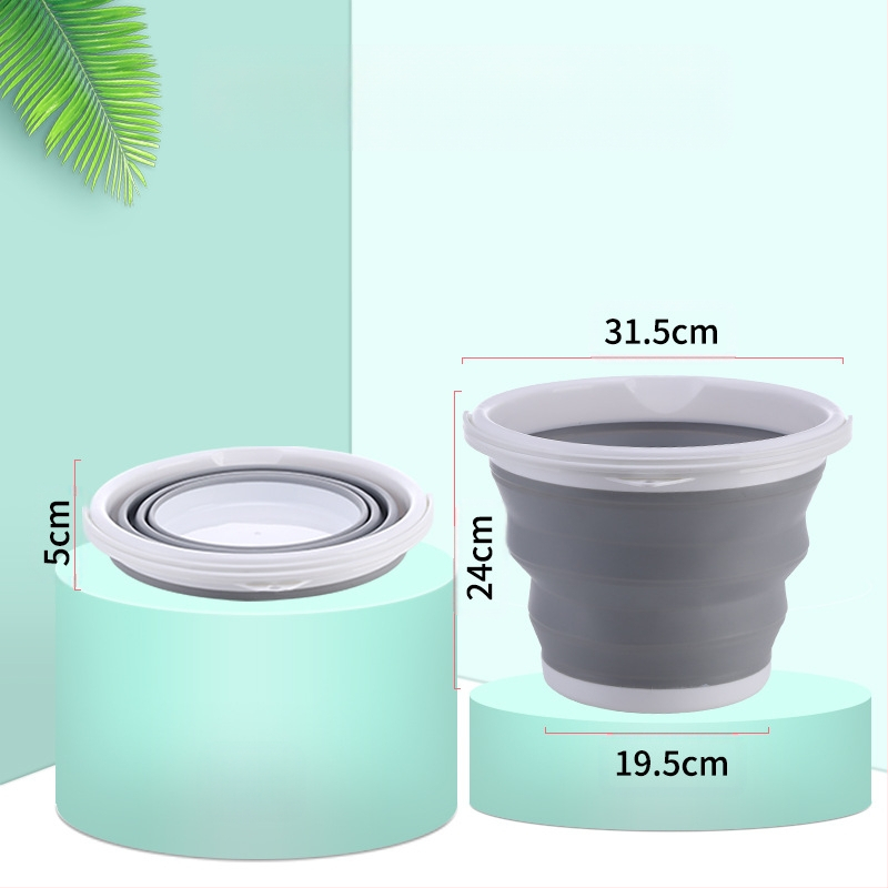 Sulankstomas kibiras Nešiojamas silikoninis sulankstomas kibiras Lauko žvejyba Automobilių plovimas Plastikinis Namų ruošos valymas Nešiojamas kibiras