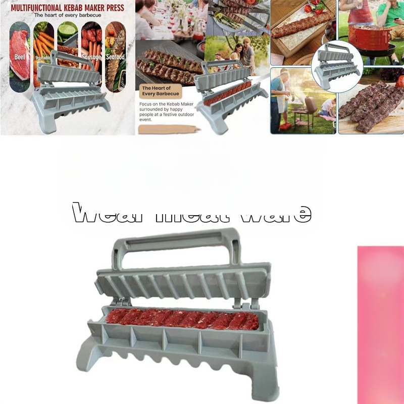 Нов креативен преносим сгъваем инструмент за барбекю, шишче за барбекю, практичен инструмент за пробиване на месо за външно барбекю
