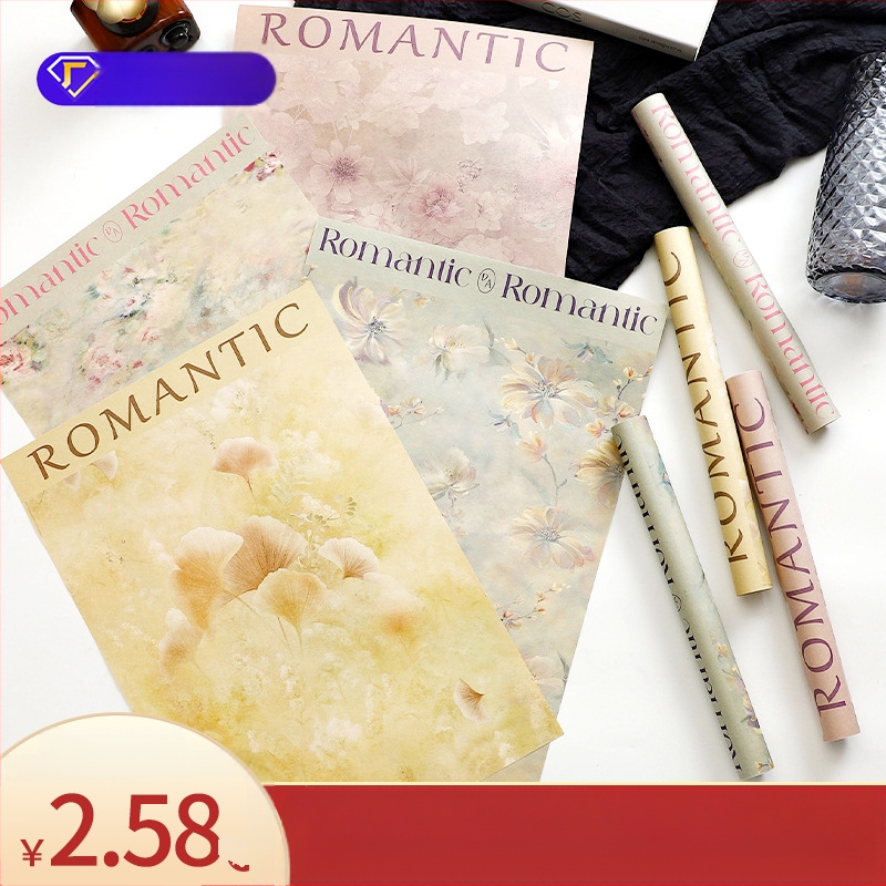 Фестивал Моди, опаковъчна хартия с щампа от цветя, опаковъчна хартия с цветя, подаръчна крафт хартия, ръчно изработена опаковъчна хартия „Направи си сам“