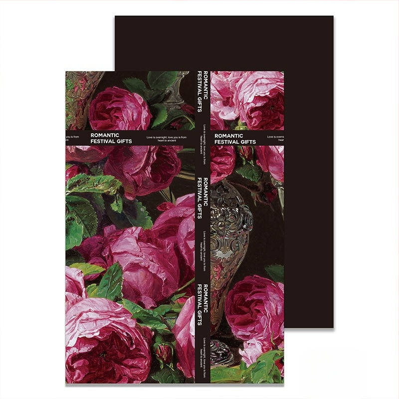 Фестивал Моди, опаковъчна хартия с щампа от цветя, опаковъчна хартия с цветя, подаръчна крафт хартия, ръчно изработена опаковъчна хартия „Направи си сам“