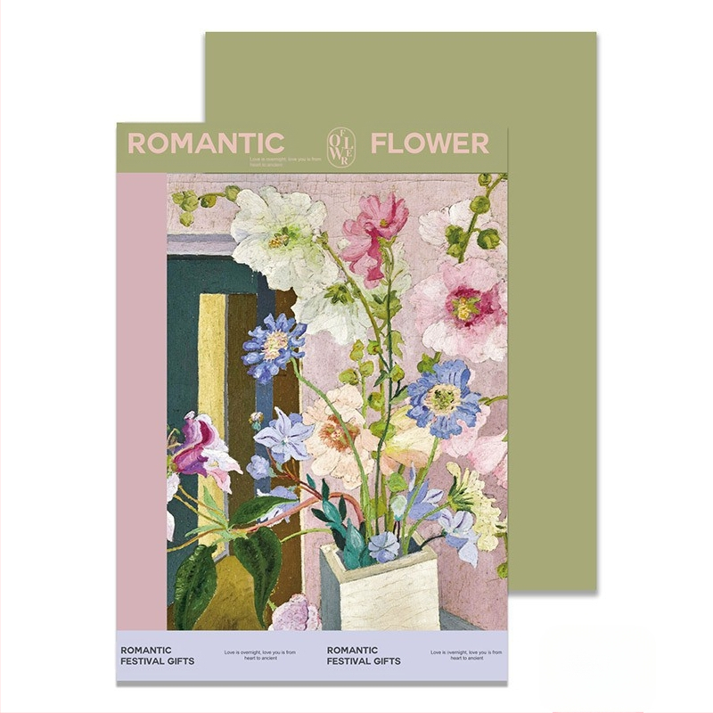 Фестивал Моди, опаковъчна хартия с щампа от цветя, опаковъчна хартия с цветя, подаръчна крафт хартия, ръчно изработена опаковъчна хартия „Направи си сам“